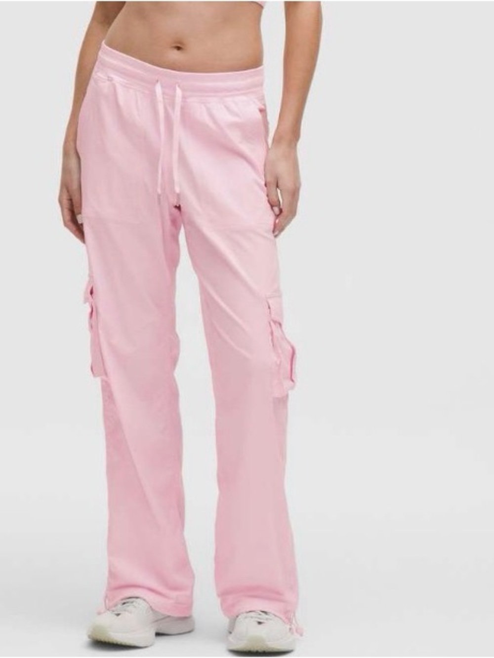 Lululemon sz M‎ Dance Studio Relaxed-Fit Mid-Rise Cargo Pant Pink Organza - Picture 13 of 14